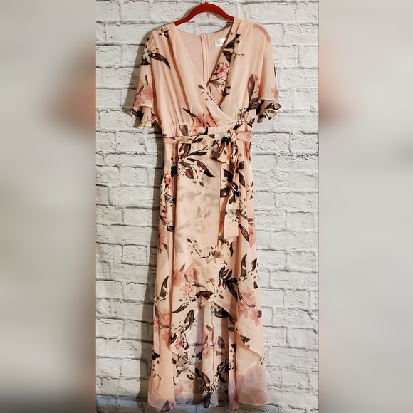 💝Eliza J Hi-Lo Blush Maxi Dress - Picture 13 of 14